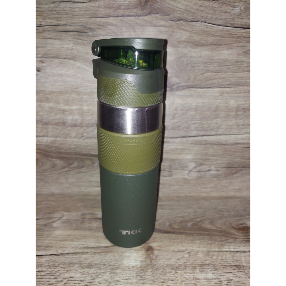 TKK STAINLESS STEEL WATER 20 0Z  BOTTLE WITH STRAW DOUBLE WALL VACUUM WIDE MOUTH